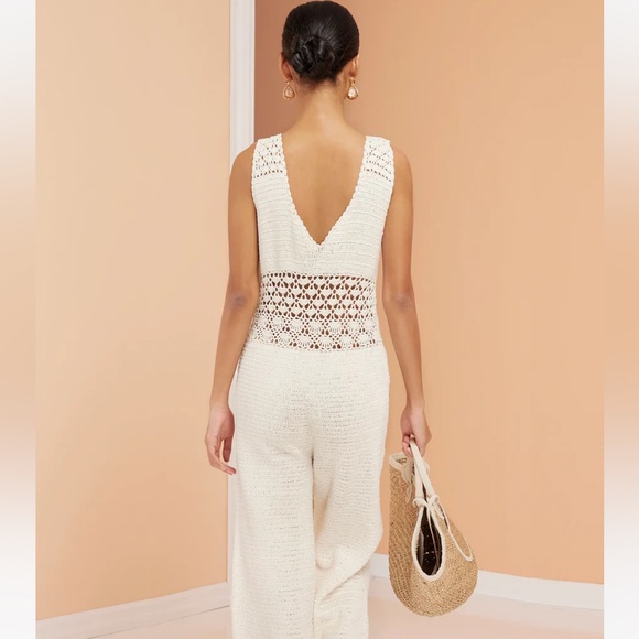 Magali Pascal Ingrid Crochet Jumpsuit in Off White. Size Small. NWOT - Picture 5 of 16